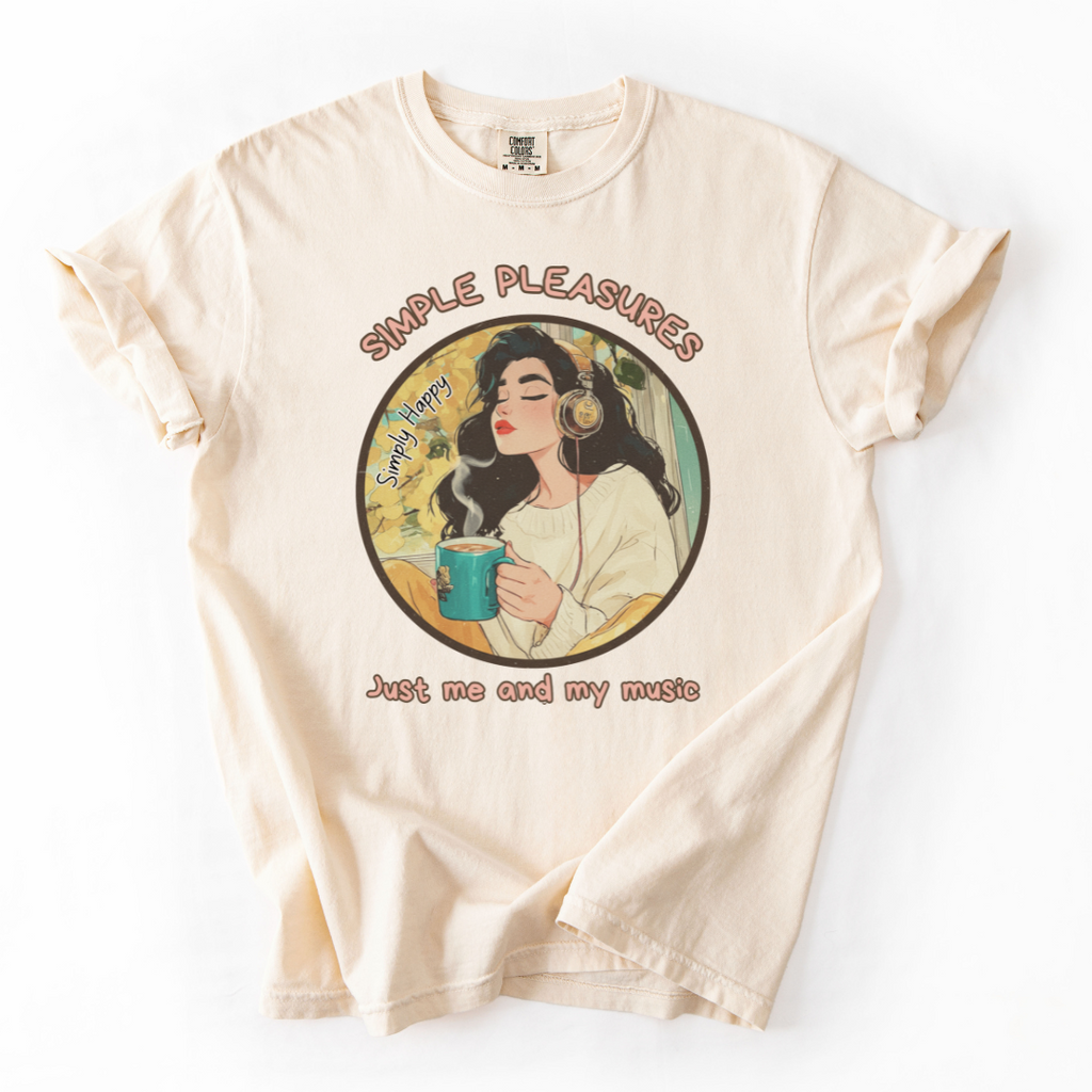 Cozy Self Care T-Shirt – Just Me and My Music | Simple Pleasures
