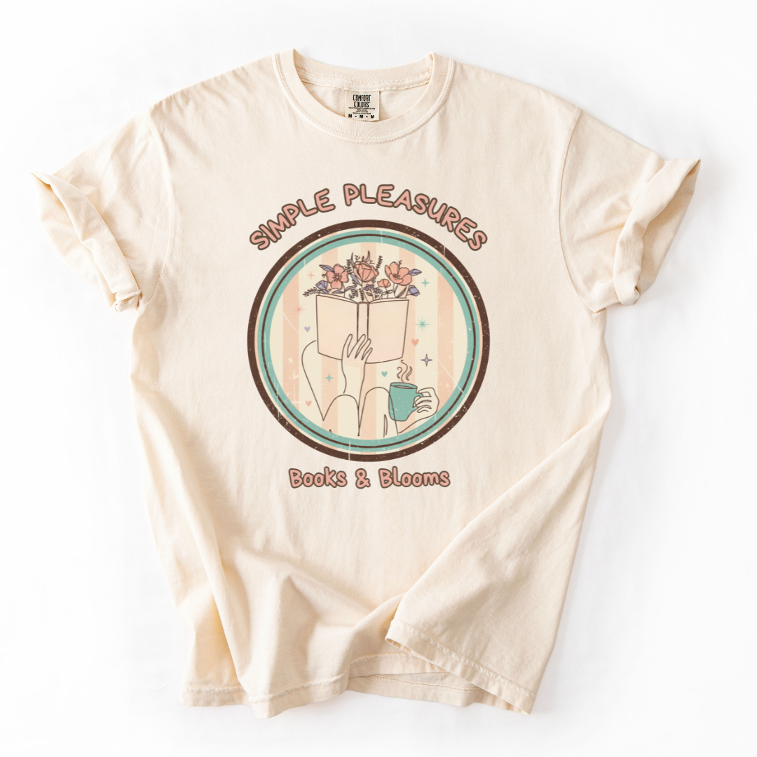 Cozy Self Care T-Shirt – Books & Blooms | Simple Pleasures