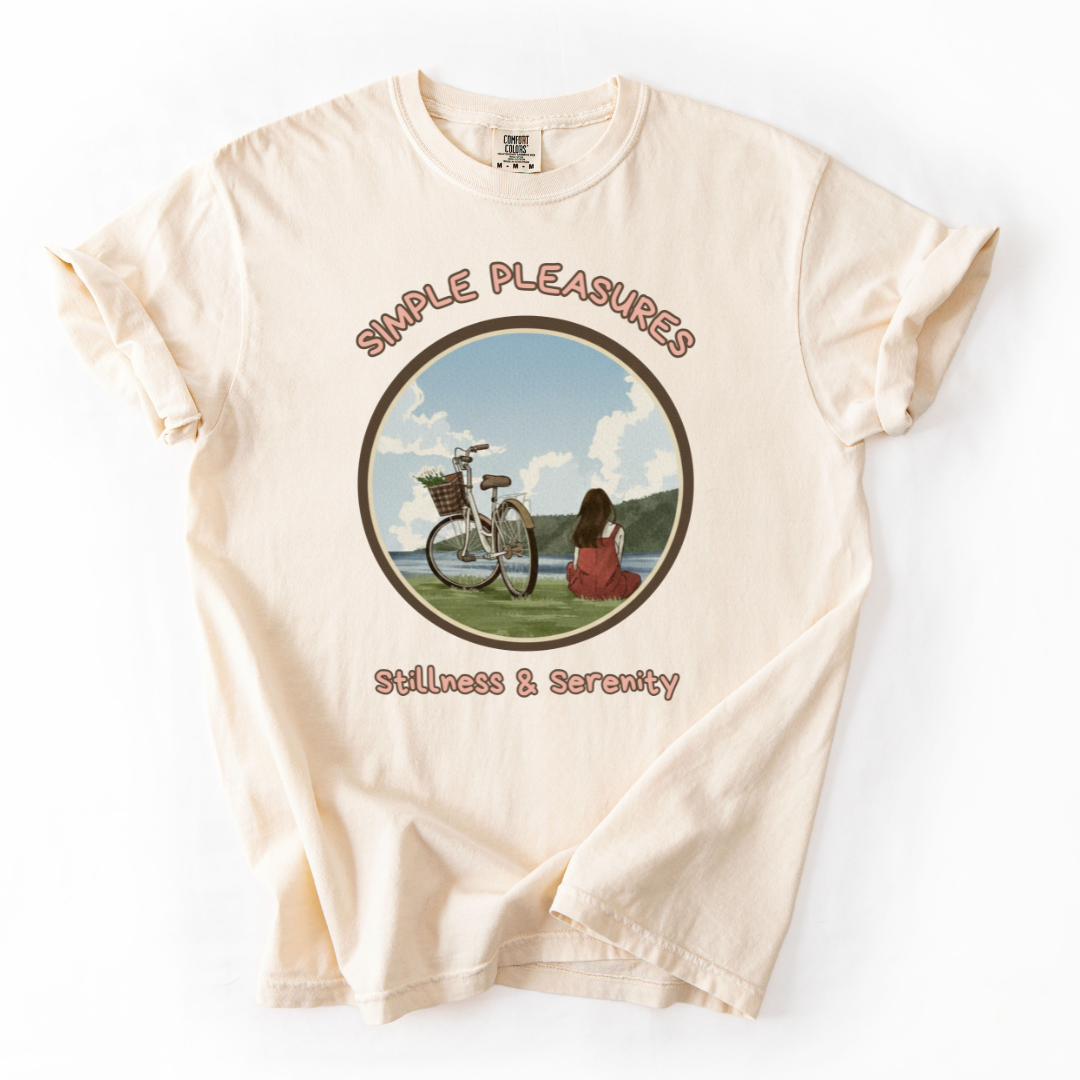 Cozy Self Care T-Shirt – Stillness & Serenity | Simple Pleasures