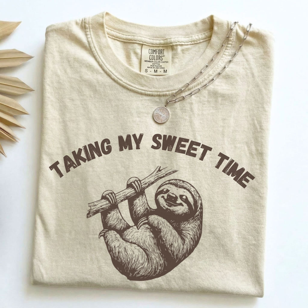 Taking My Sweet Time Sloth Comfort Colors Tee