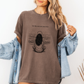 Quiet by the Sea Graphic Tee – Feminine Ocean Line Art Shirt | Comfort Colors Aesthetic Tee