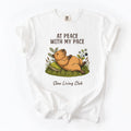 Capybara “At Peace With My Pace” Comfort Colors Tee