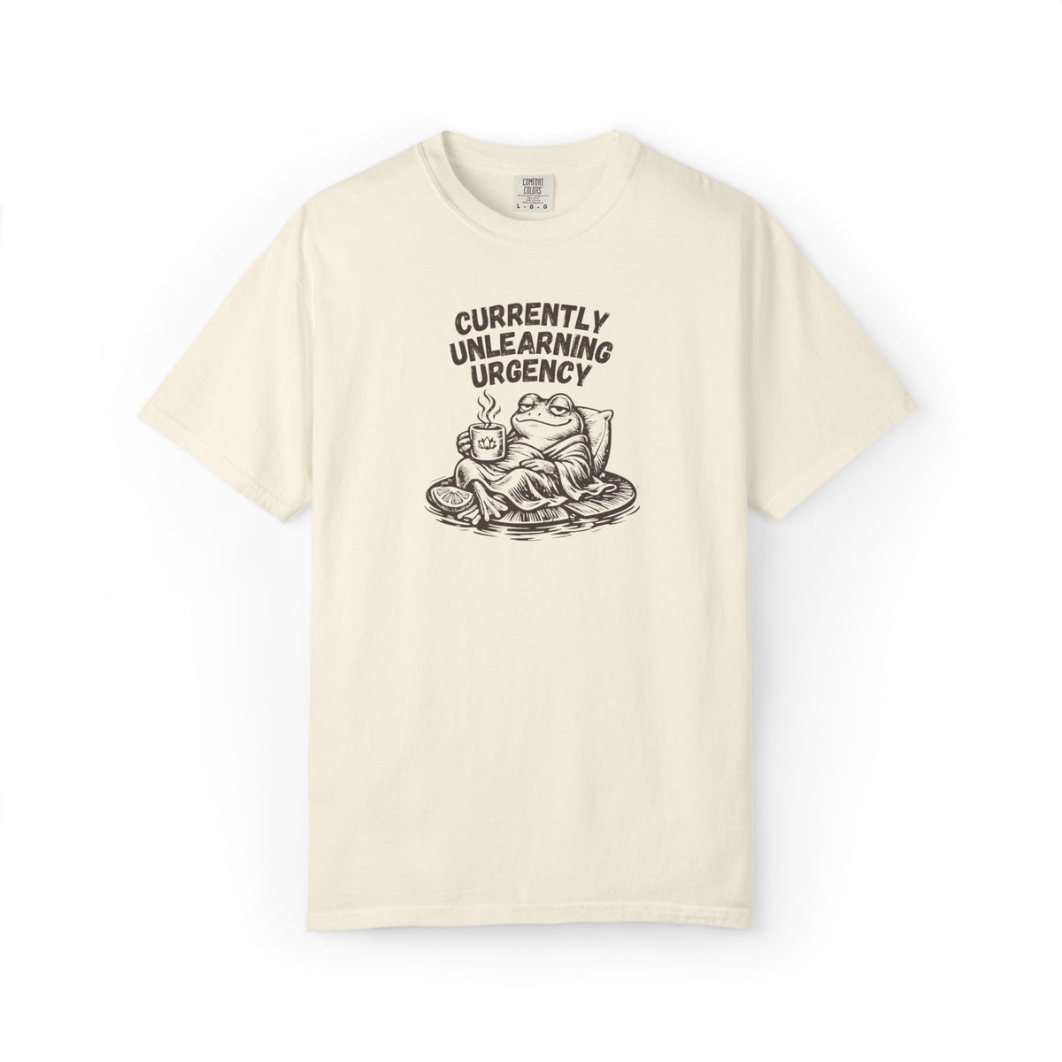 Currently Unlearning Urgency Frog Comfort Colors Tee