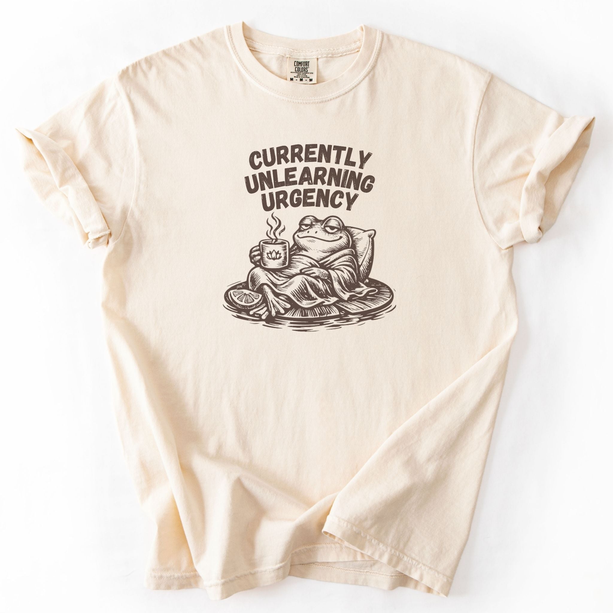 Currently Unlearning Urgency Frog Comfort Colors Tee