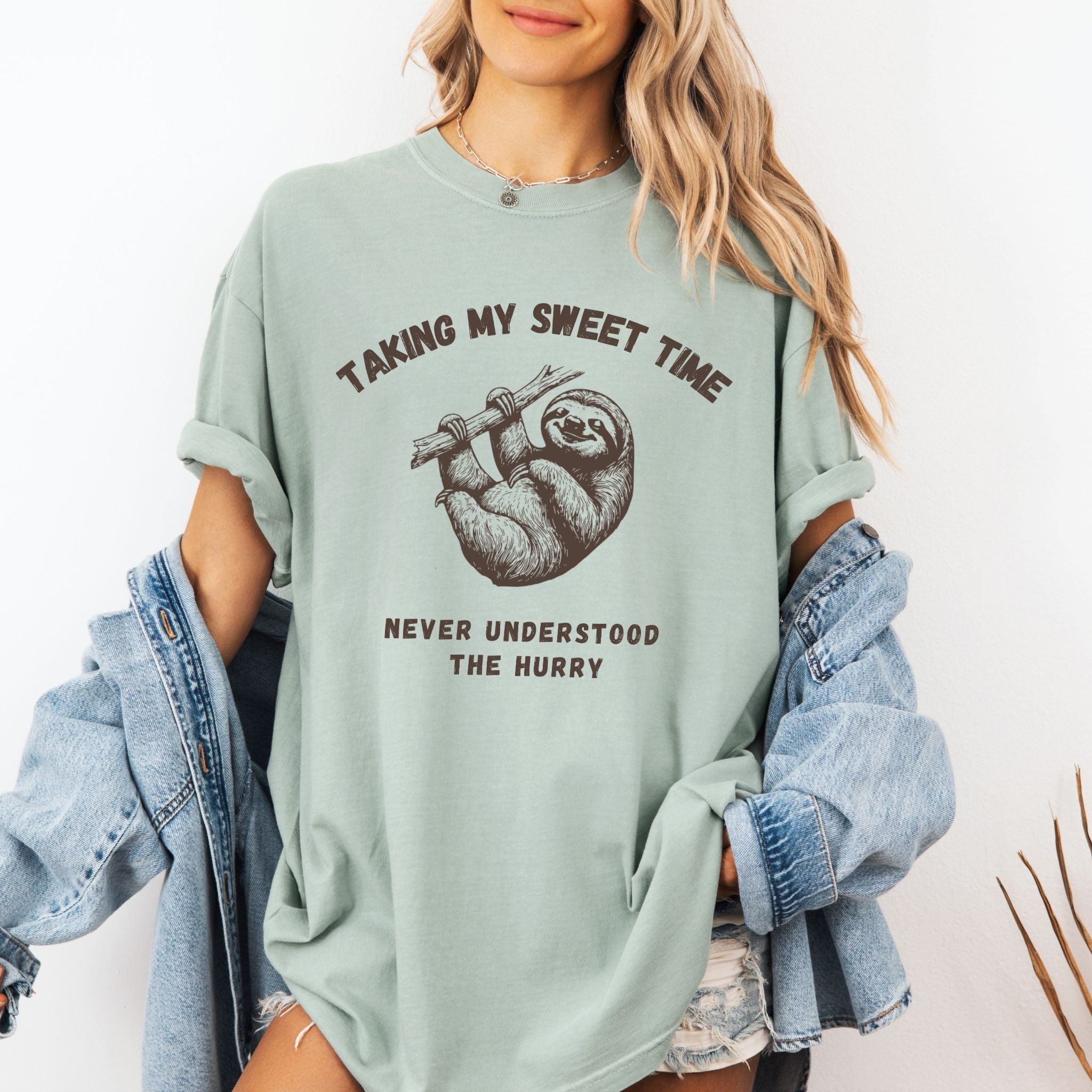 Taking My Sweet Time Sloth Comfort Colors Tee